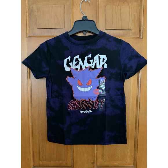Pokémon Other - Boys' Pokemon Black Short Sleeve Graphic T-Shirt Medium Gengar 094 Ghost-Type